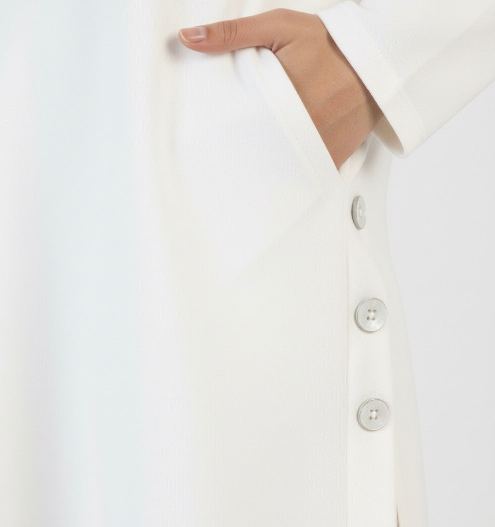 Ensemble Tunique Longue et Pantalon Large | Fentes Boutonnées Latérales